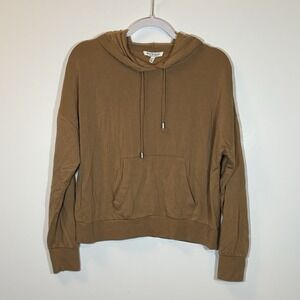 Workshop Republic Clothing Women's Camel Hoodie Size Medium Long Sleeve Soft